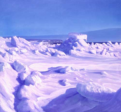 Chukchi Sea Ice North Slope Alaska Painting by David Rosenthal